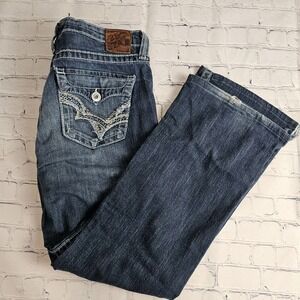 Big Star Remy Jeans Womens 32 2010‎ Low Rise Bootcut Stretch Embroidered
